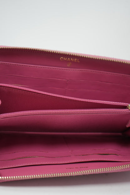 Pre-owned Chanel Long Wallet Pink 2013-2014