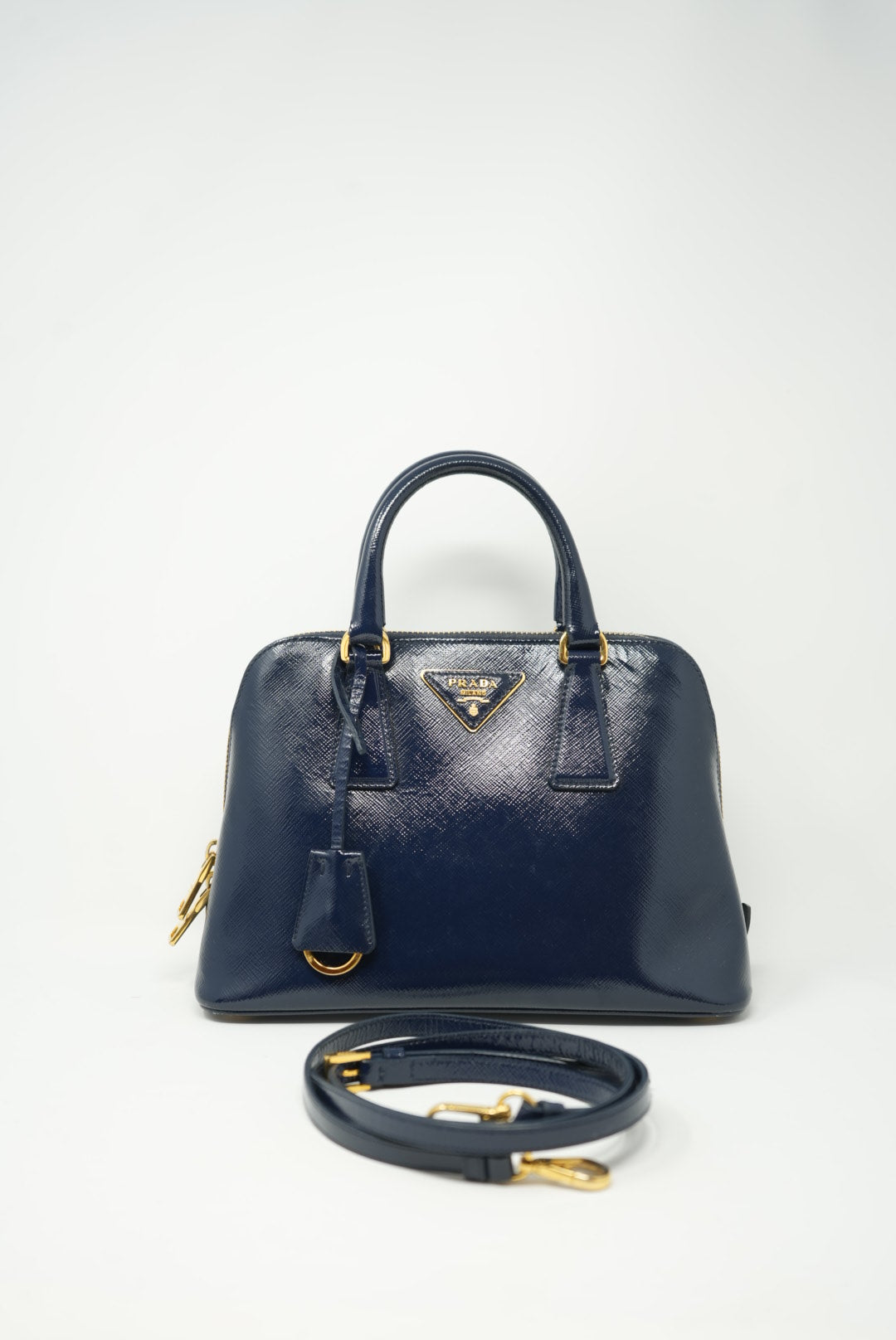 Prada Saffiano Vernice Small Promenade Tote