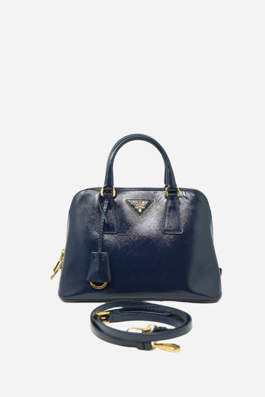 Prada Saffiano Vernice Small Promenade Tote