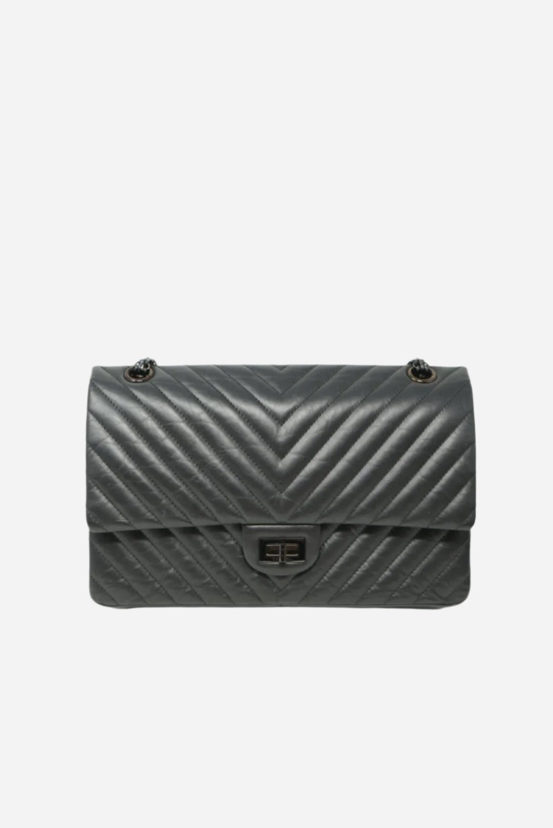 Pre-Owned CHANEL 2.55 Reissue 226 So Black 2018-2019