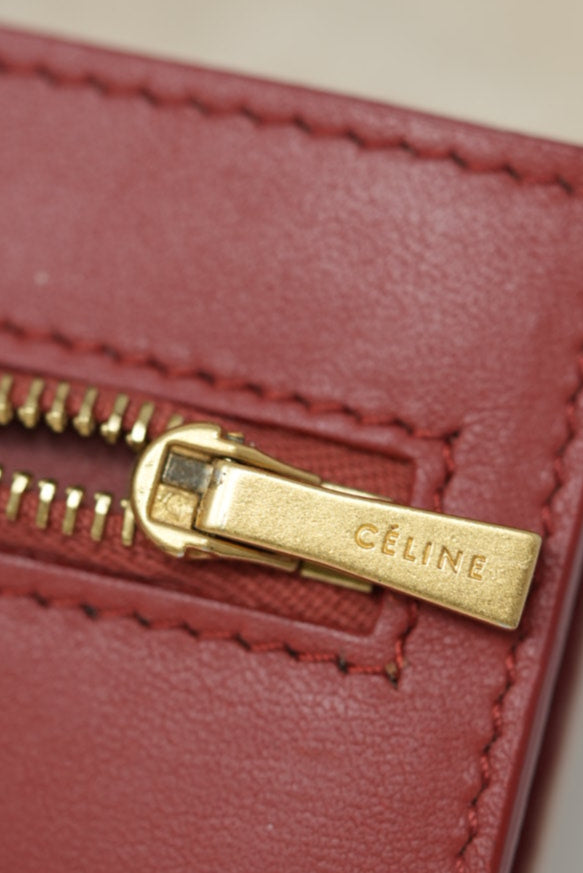Celine Large Strap Wallet in Bicolor Grained Calfskin