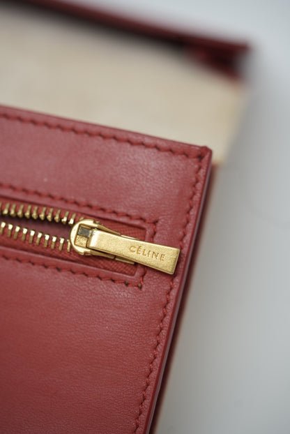 Celine Large Strap Wallet in Bicolor Grained Calfskin