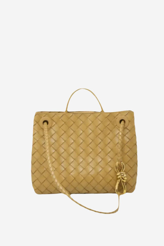 Pre-owned Bottega Veneta Small Andiamo Leather Praline