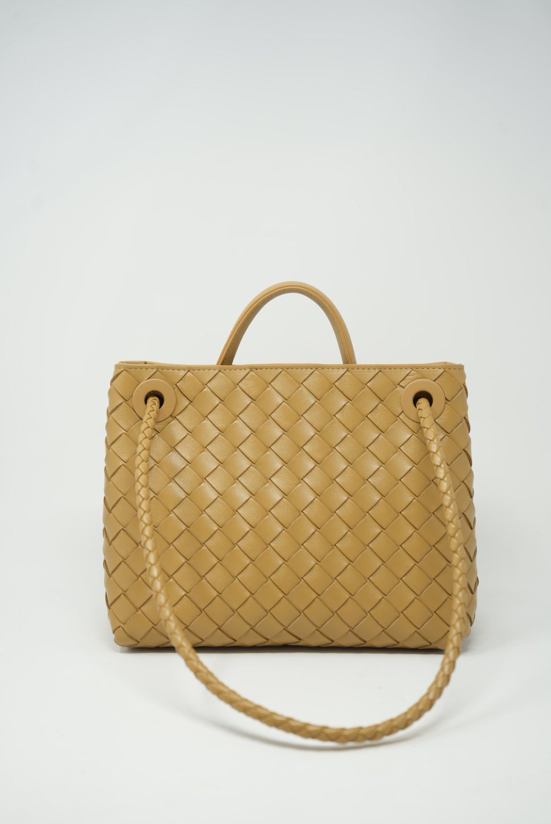 Pre-owned Bottega Veneta Small Andiamo Leather Praline