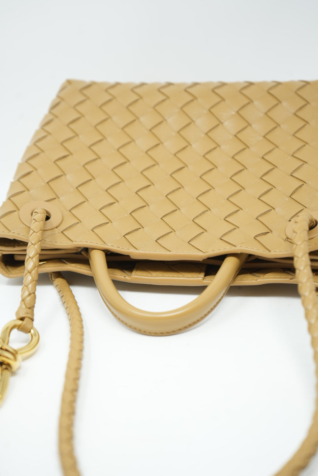 Pre-owned Bottega Veneta Small Andiamo Leather Praline