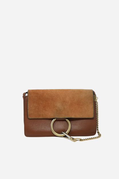 Chloe Caramel Mini Faye Crossbody