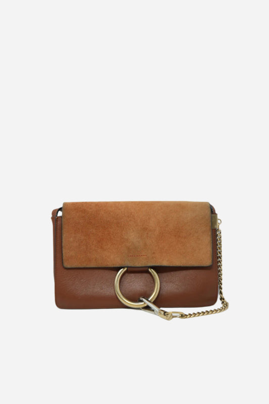 Chloe Caramel Mini Faye Crossbody