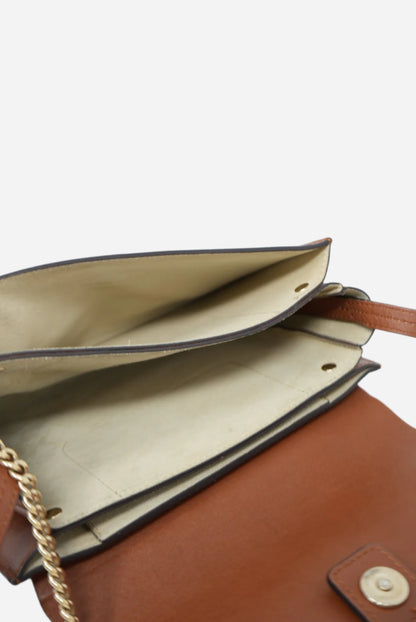 Chloe Caramel Mini Faye Crossbody