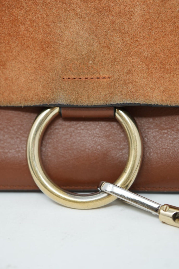 Chloe Caramel Mini Faye Crossbody