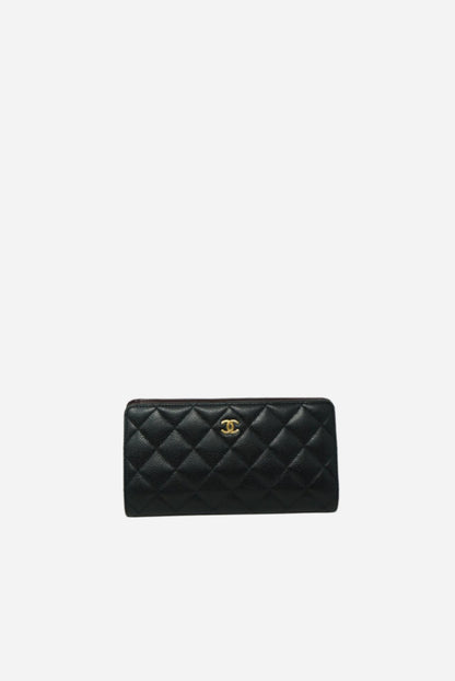 Pre-Owned Chanel Caviar Long Wallet
