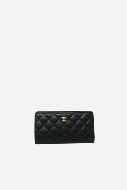 Pre-Owned Chanel Caviar Long Wallet