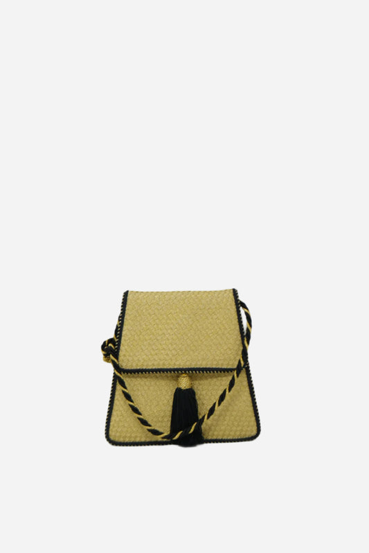 Bottega Venata Wicker Mini Crossbody Bag