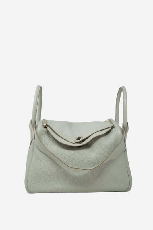 Hermes Lindy 30 TC Leather Square R 2004 Gris Perle