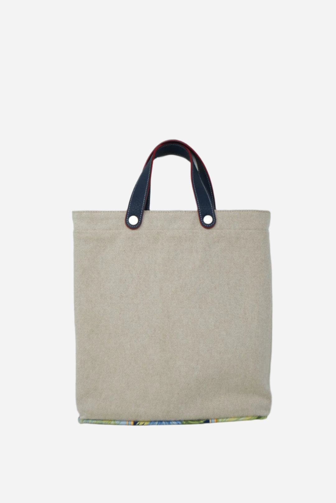 Hermes Petit H Canvas/Silk Tote Bag