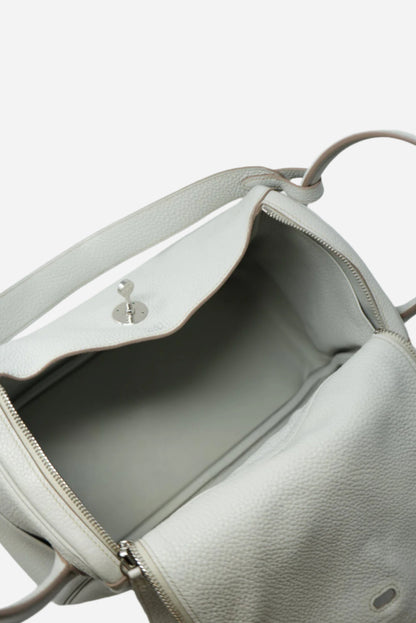Hermes Lindy 30 TC Leather Square R 2004 Gris Perle