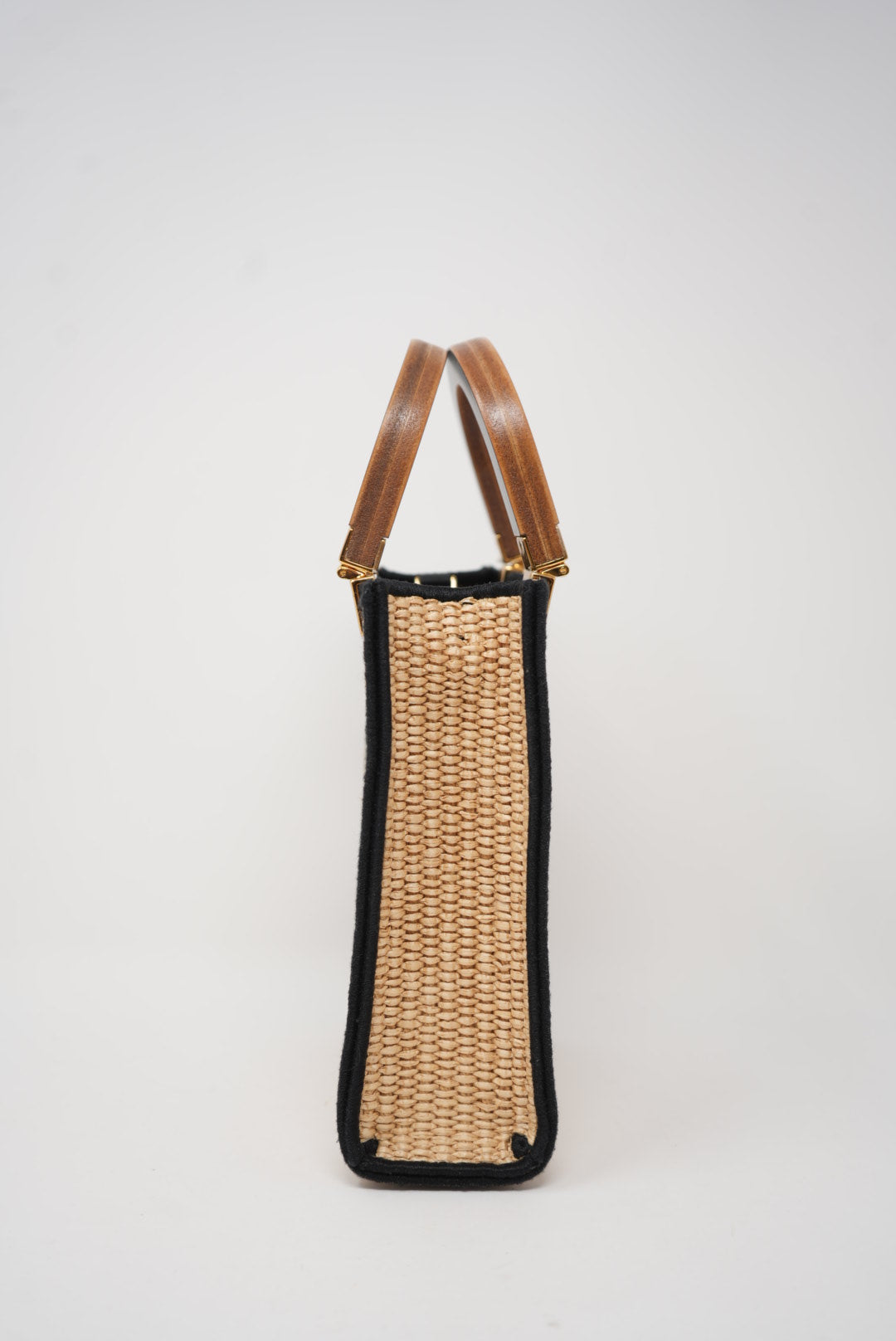 Fendi Sunshine Raffia Mini Tote Bag