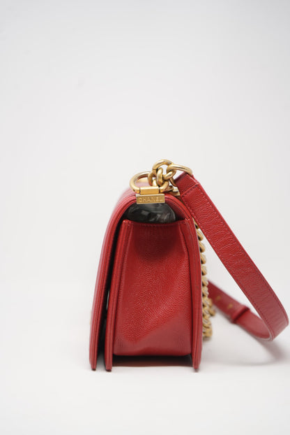 Pre-owned Chanel 2018-2019 Chevron Medium Boy Bag