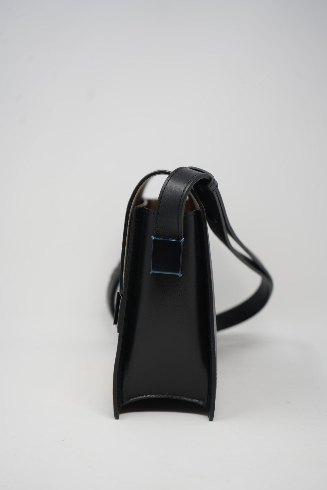 Delvaux Madame Shoulder Bag Black/White with Mirror