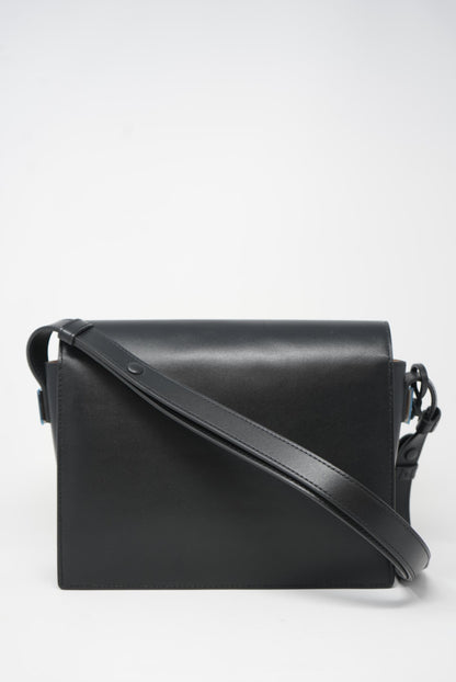 Delvaux Madame Shoulder Bag Black/White with Mirror