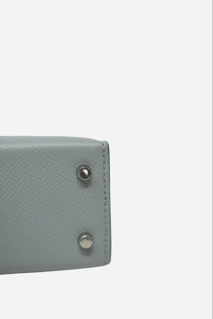 Hermes 2018 Mini Kelly Epsom Blue Glacier