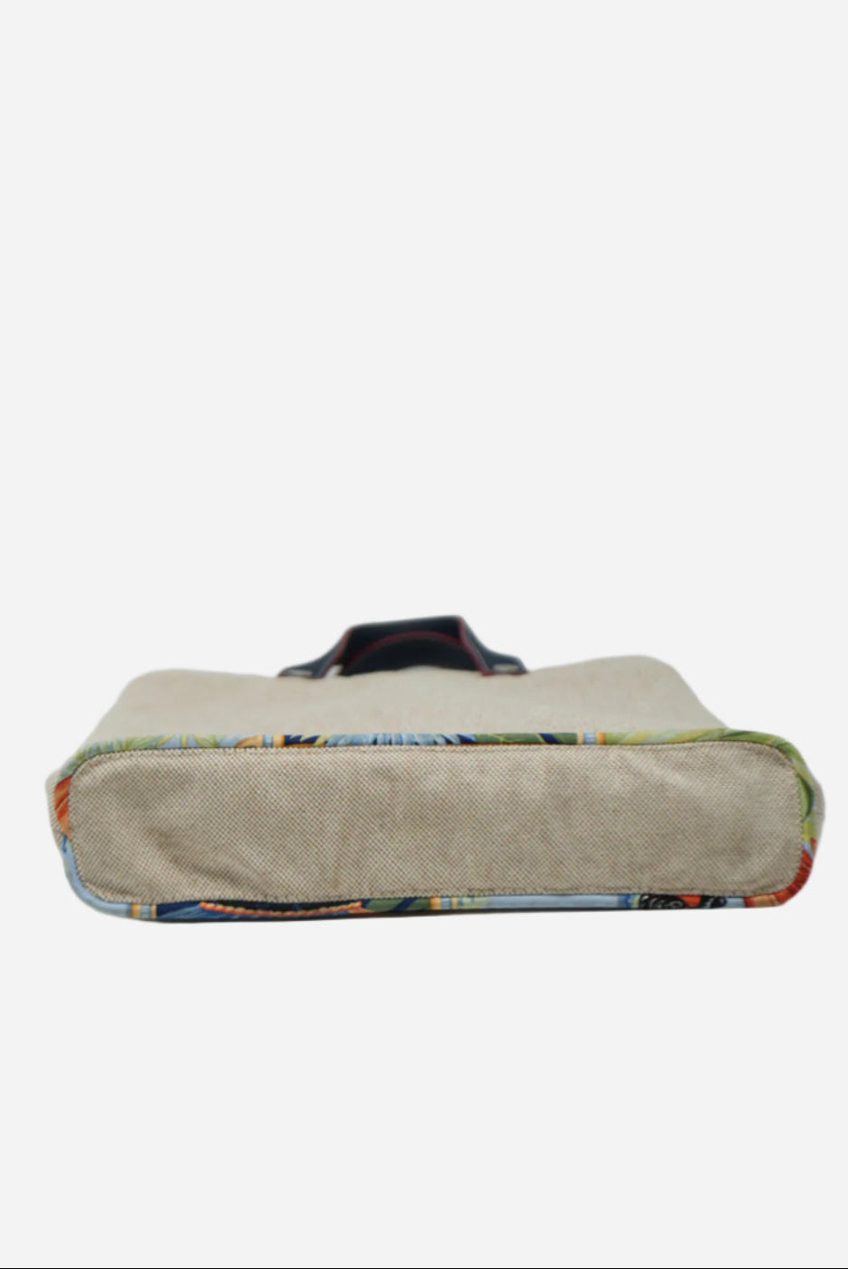 Hermes Petit H Canvas/Silk Tote Bag