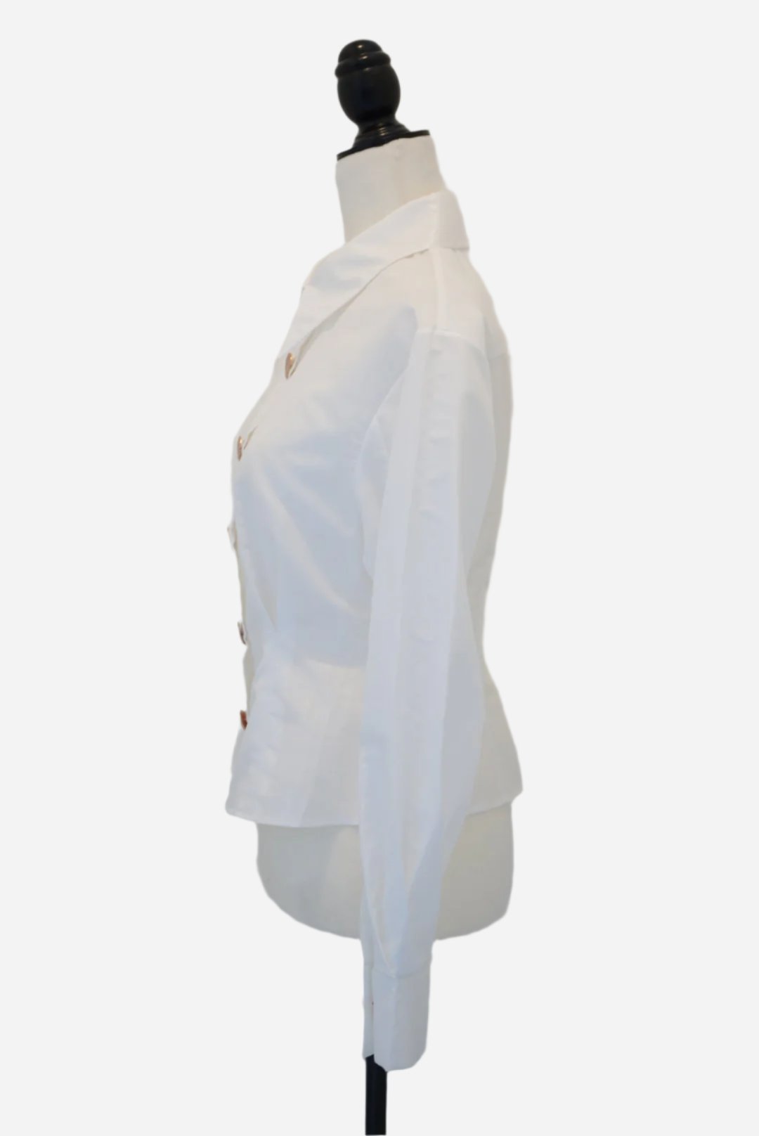 PortSpure White Long-Sleeve Blouse Size 36