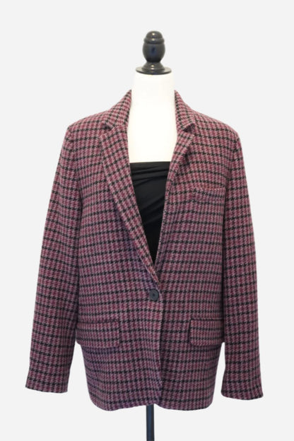 Isabel Marant Etoile Purple Plaid Jacket Size 40