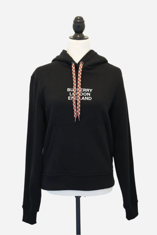 Burberry Black Logo Hoodie Size XXS