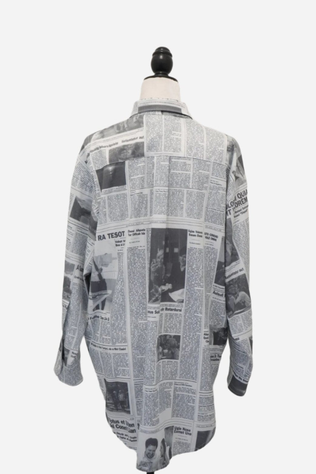 Balenciaga News Paper Print Oversized Shirt Size 36