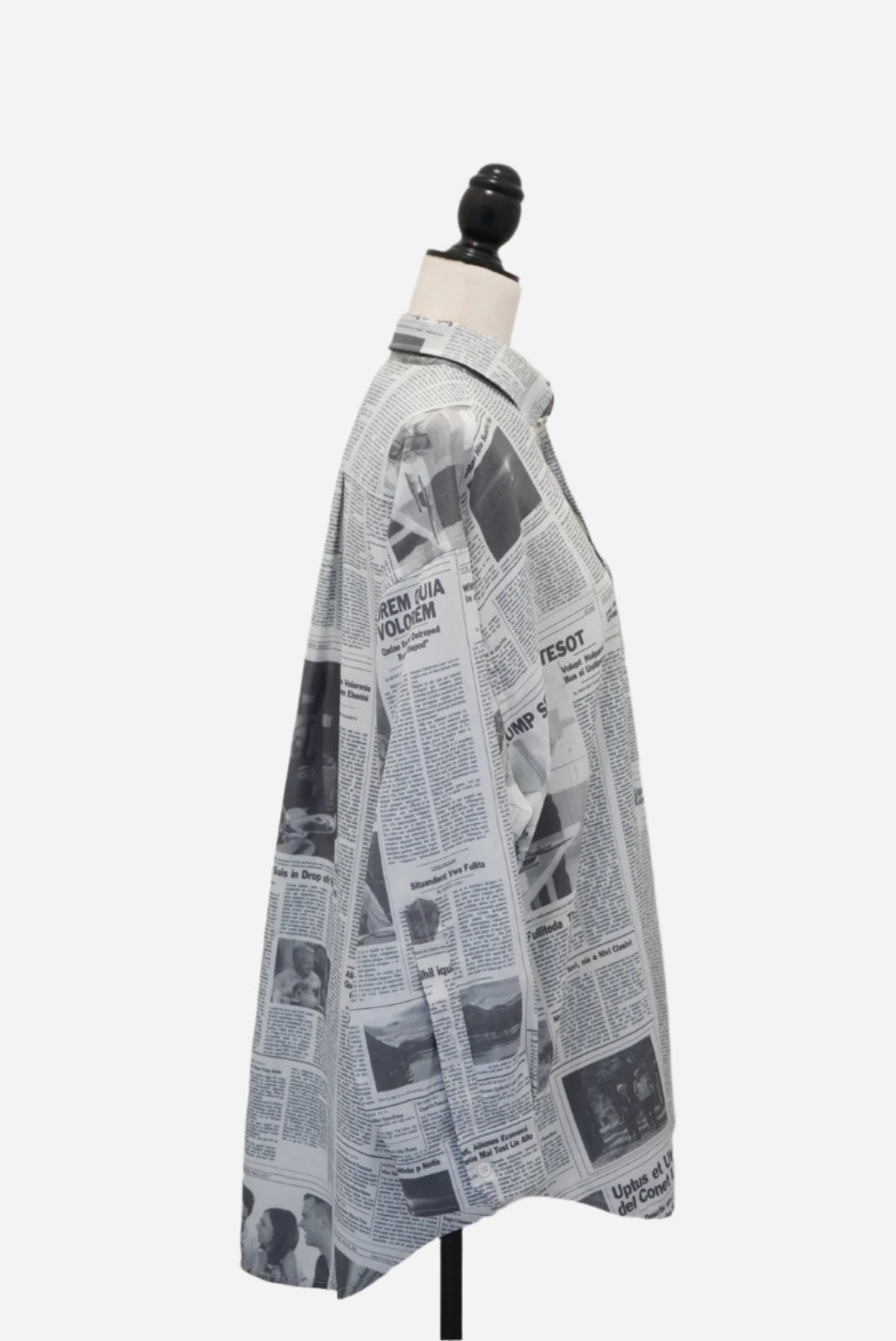 Balenciaga News Paper Print Oversized Shirt Size 36