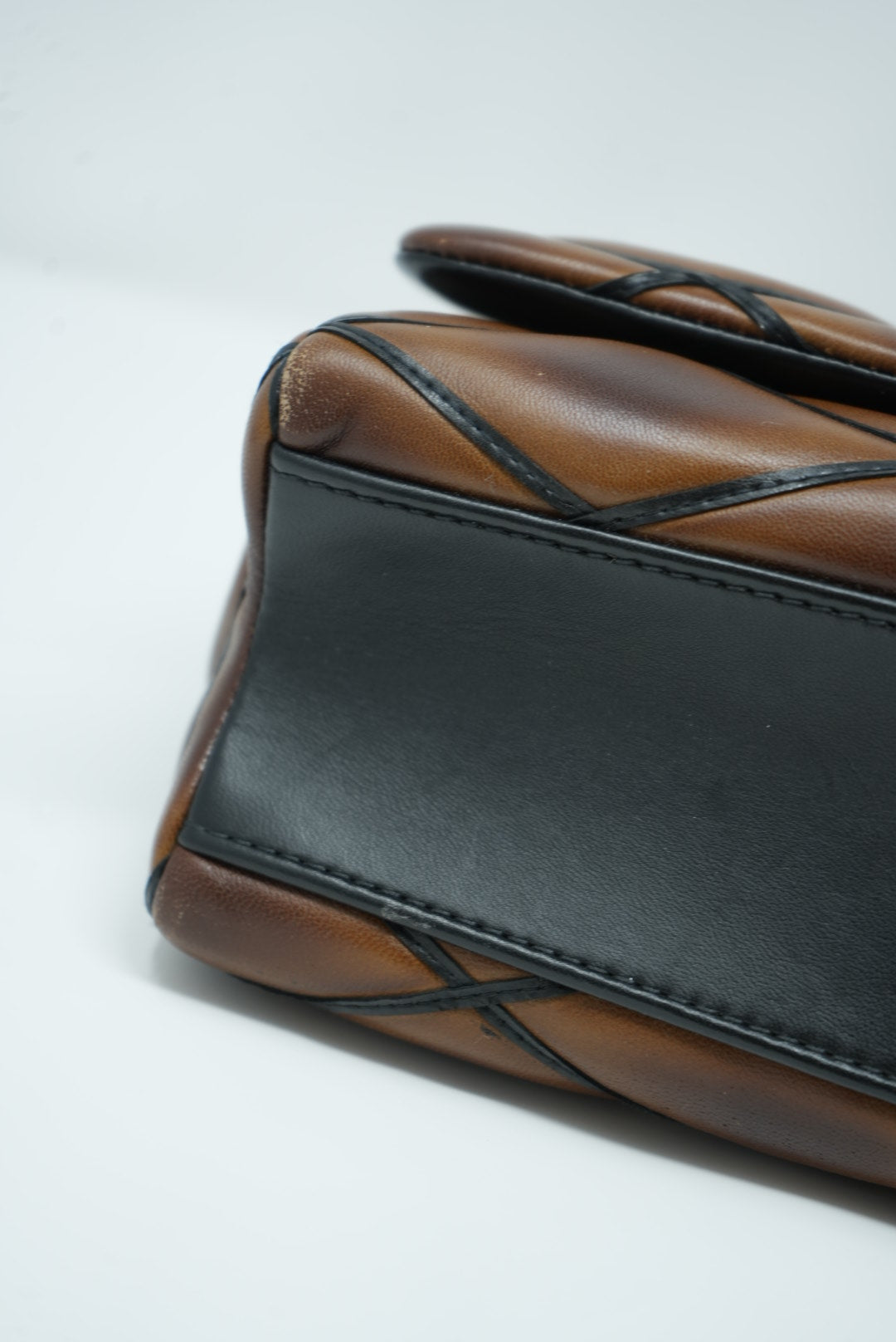 Louis Vuitton Malletage MM Shoulder Bag Leather