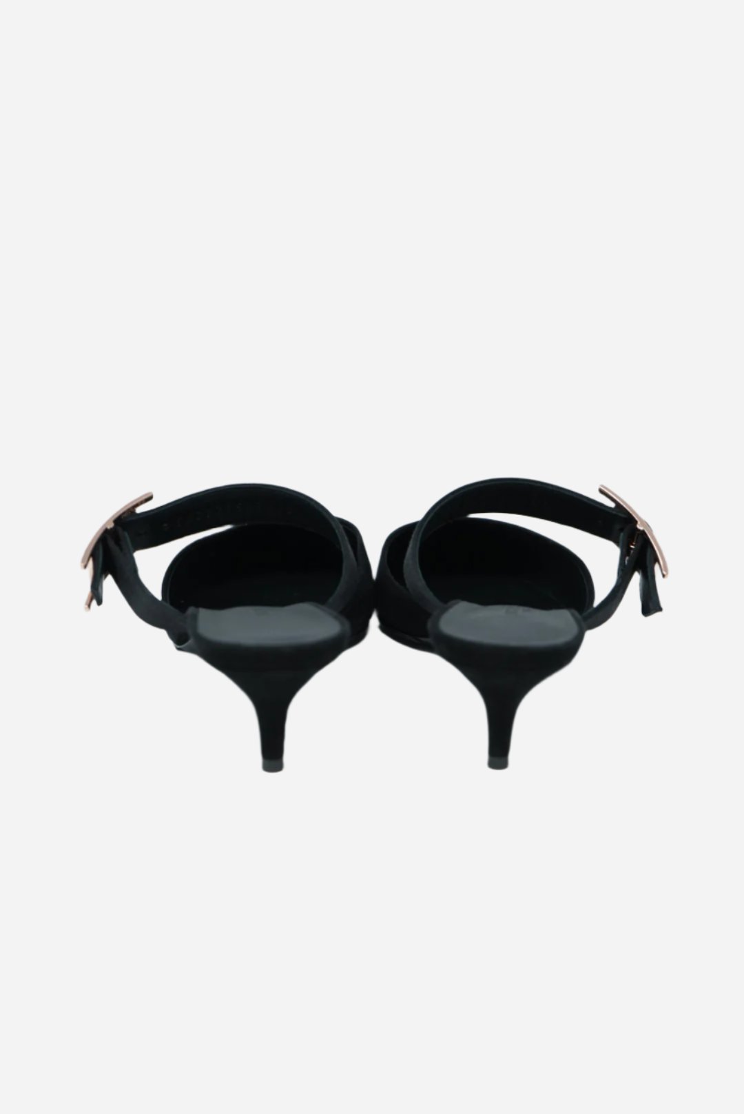 Hermes Black Satin Blink Heels Mules NW Size 36