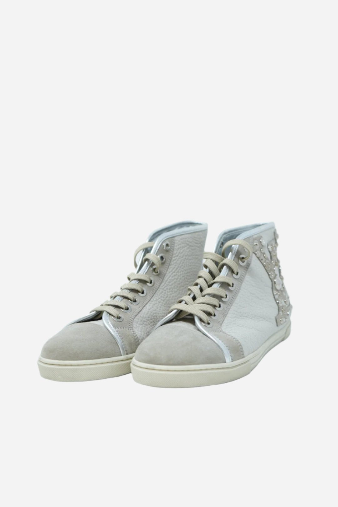 Louis Vuitton Leather Studded Trainers NW Size 36.5