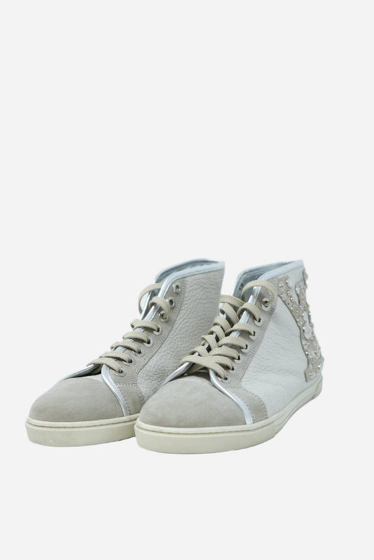 Louis Vuitton Leather Studded Trainers Size 36.5