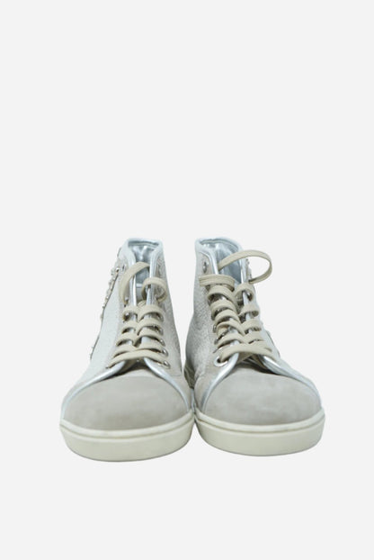 Louis Vuitton Leather Studded Trainers NW Size 36.5