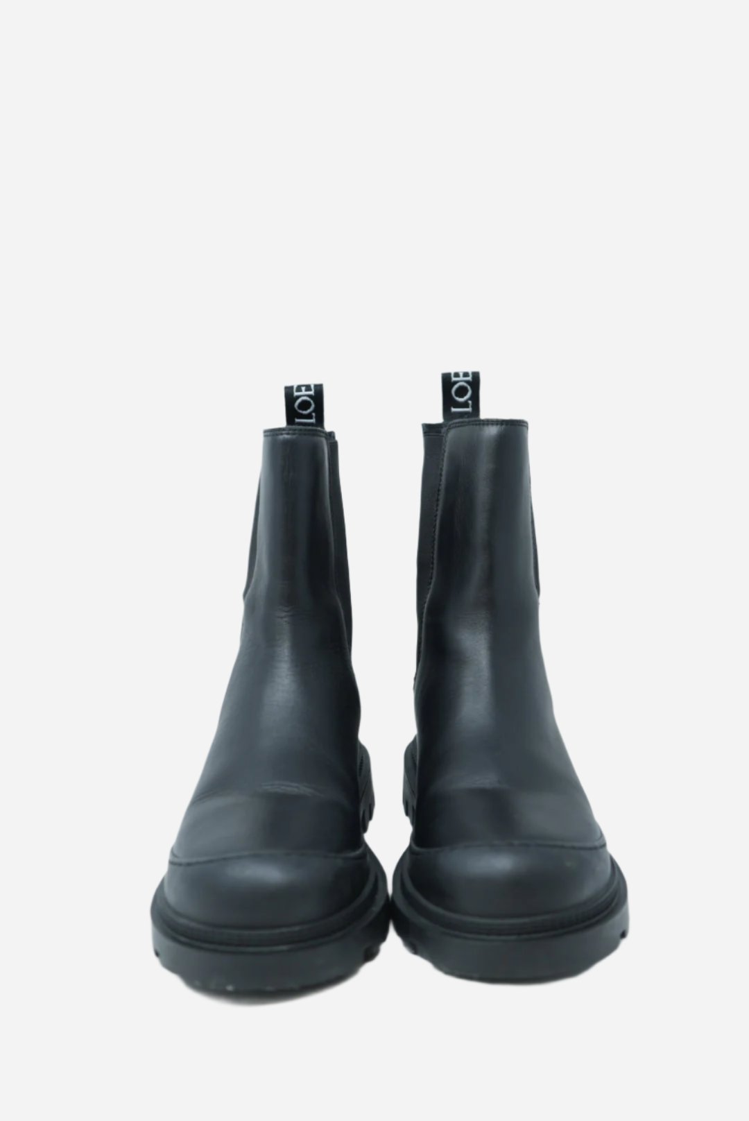 Loewe Black Leather Ankle Boot Chelsea Size 39