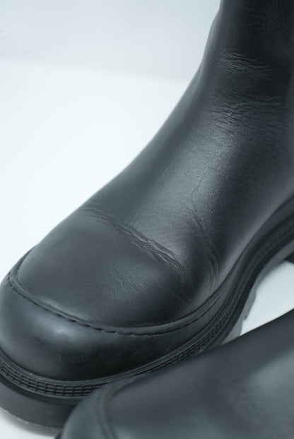Loewe Black Leather Ankle Boot Chelsea Size 39
