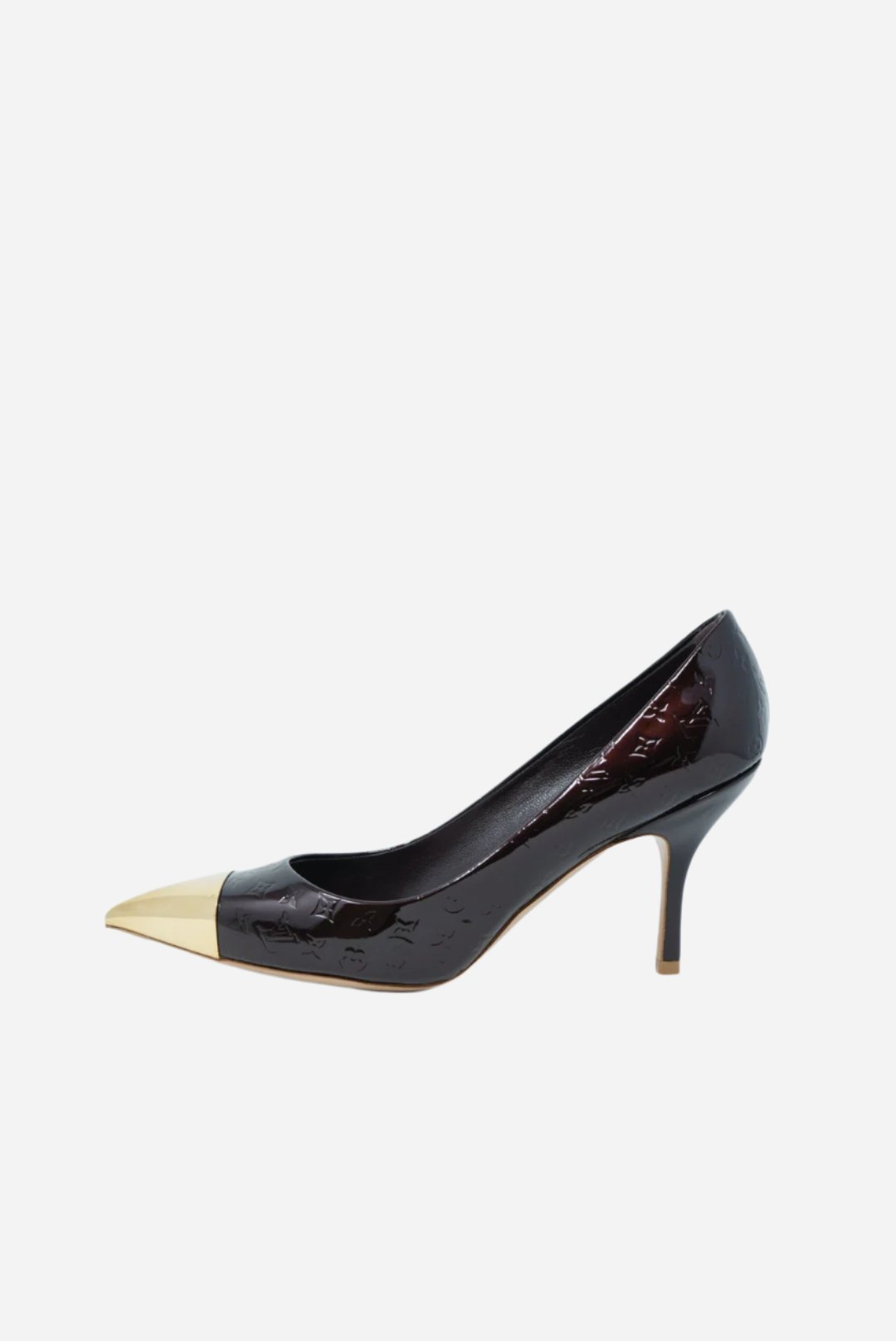 Louis Vuitton Gold Cap Monogram Pumps Size 37.5 NW