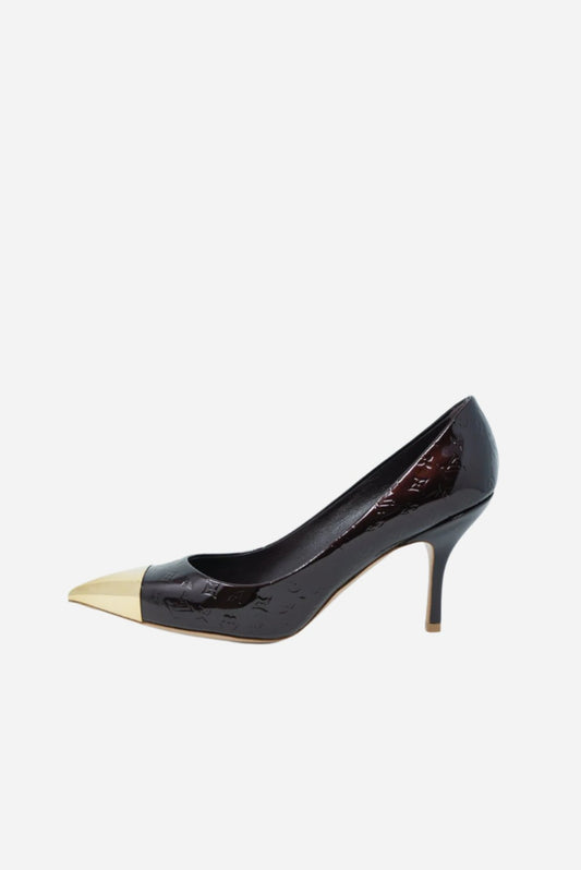 Louis Vuitton Gold Cap Monogram Pumps Size 37.5 NW