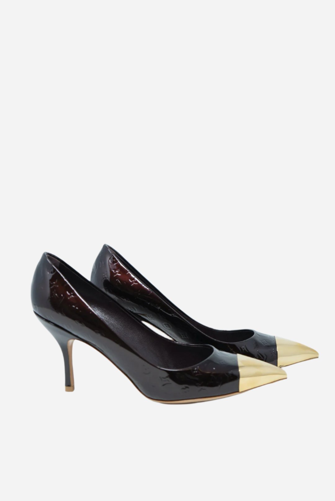 Louis Vuitton Gold Cap Monogram Pumps Size 37.5 NW