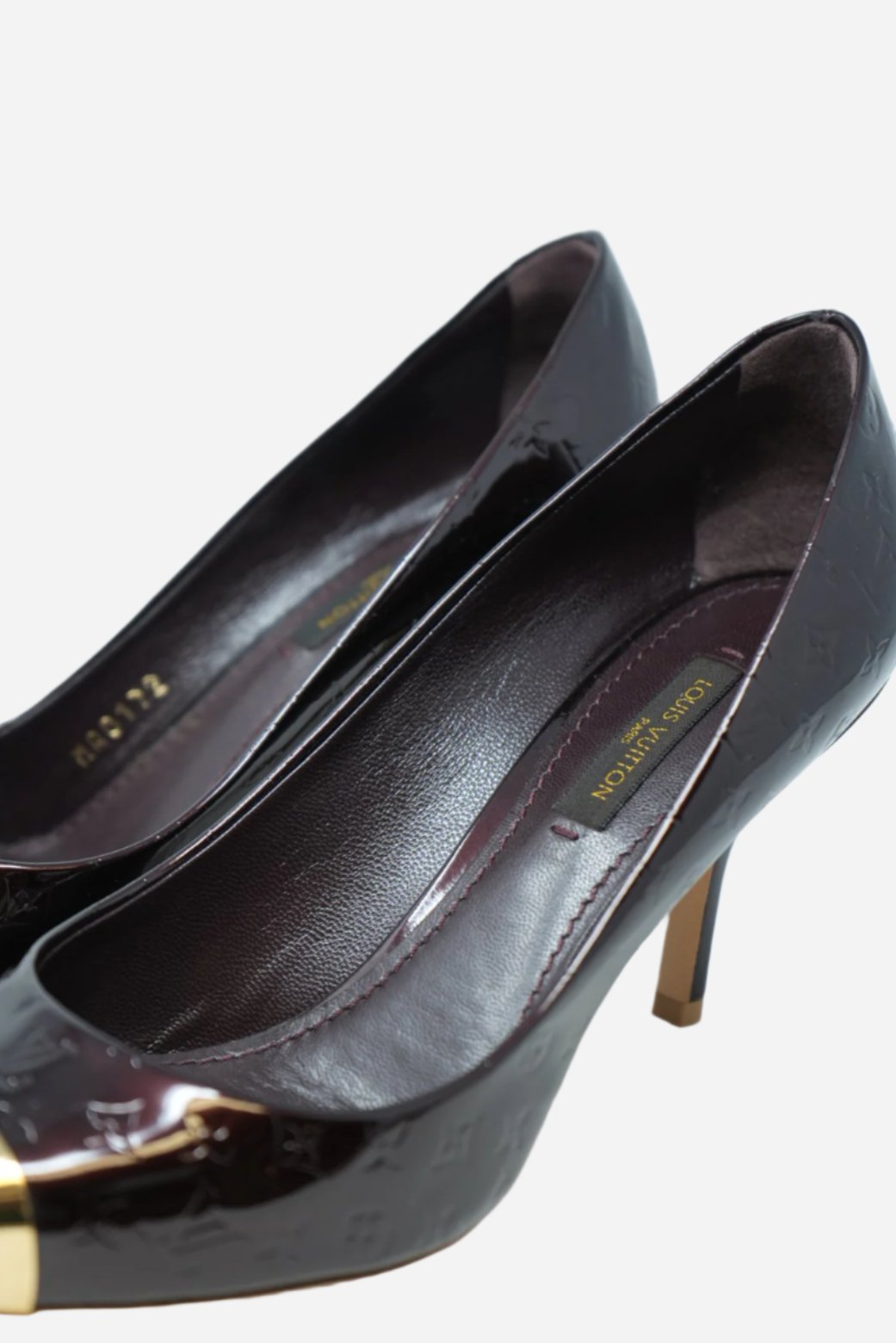 Louis Vuitton Gold Cap Monogram Pumps Size 37.5 NW