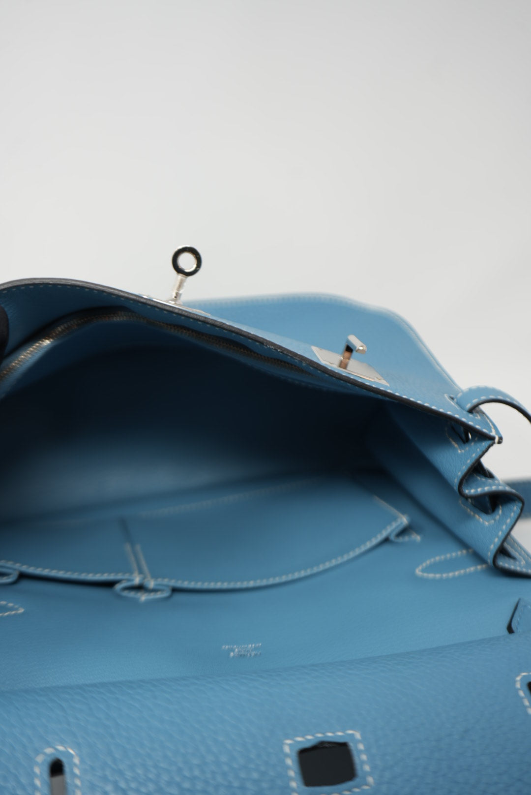 Hermes Jypsiere 28 Blue Shoulder Bag T 2015