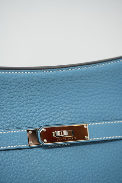 Hermes Jypsiere 28 Blue Shoulder Bag T 2015