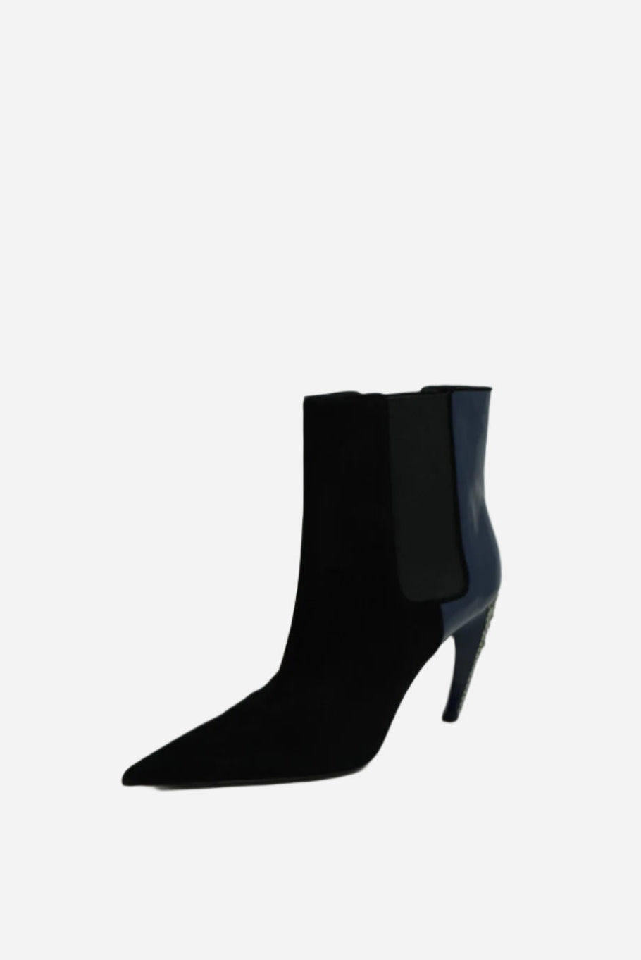 Louis Vuitton Velvet/Patent Crystal Ankle Boots Size 37