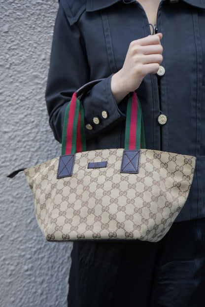 Gucci GG Canvas Zipper Mini Tote Bag