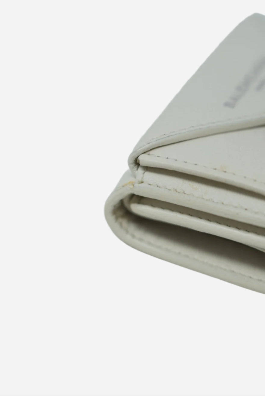 Balenciaga Leather Tri-Fold Compact Wallet