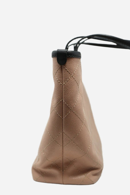 Pre-Owned Chanel Quilted Caviar Shopping Tote 2014
