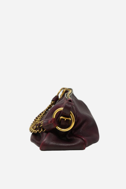 Prada Zip Leather Hobo Bag Replaced Lining