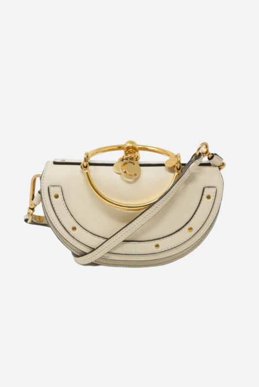 Chloe White Leather Nile Handbag