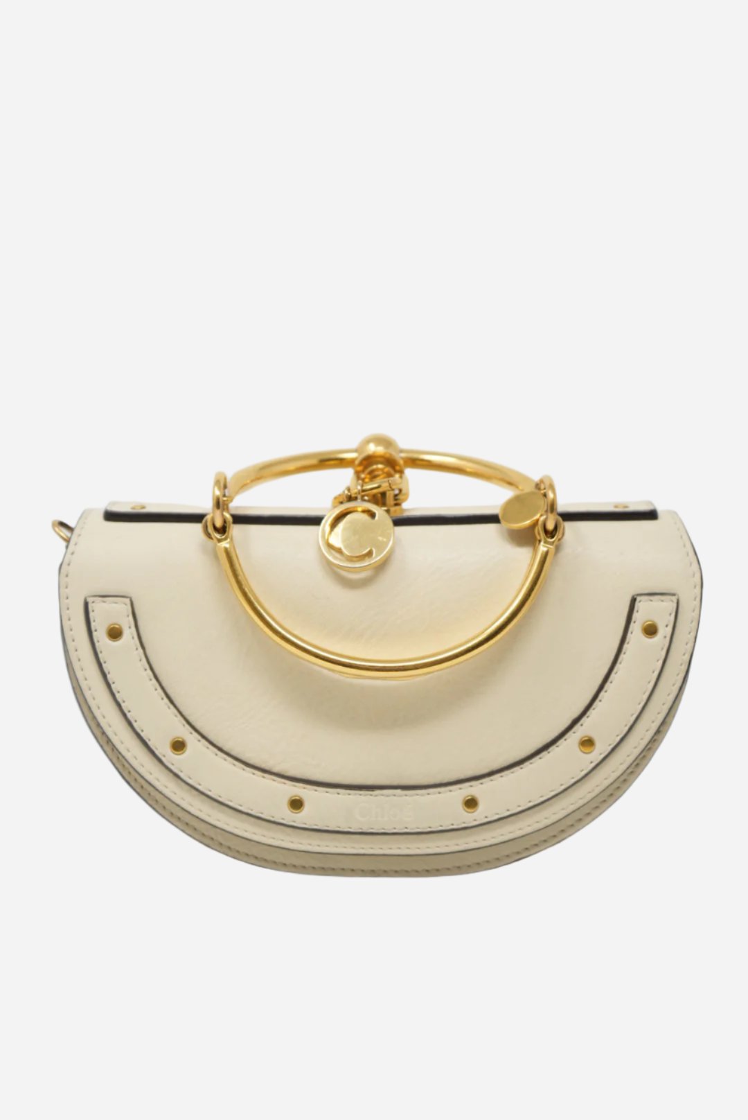 Chloe White Leather Nile Handbag